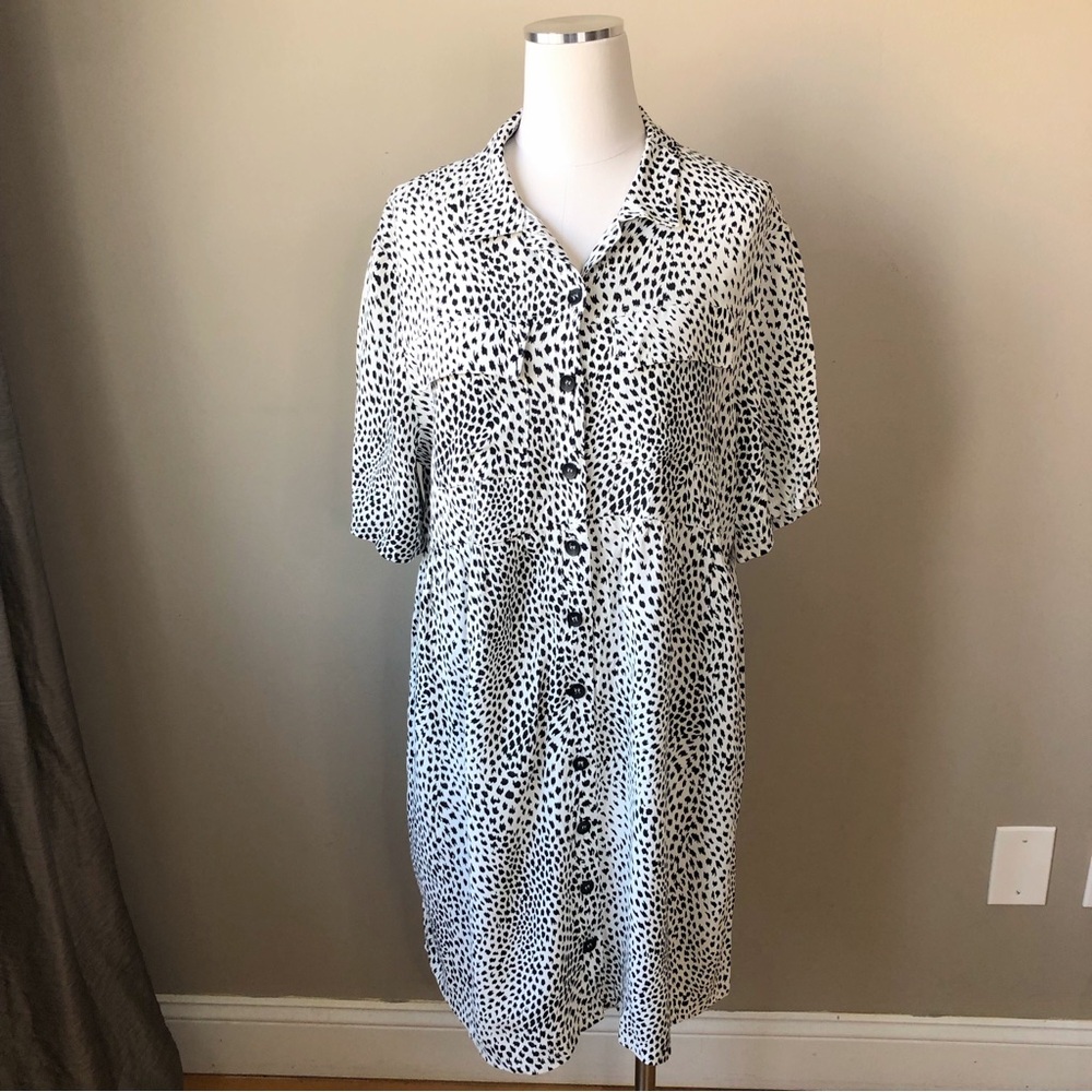 NWT TopShop black & white animal print leopard chetah print baby doll maternity